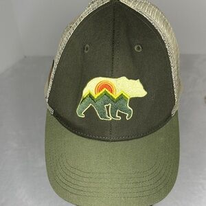 Crested Butte Colorado Green Trucker Hat with Bear Logo
